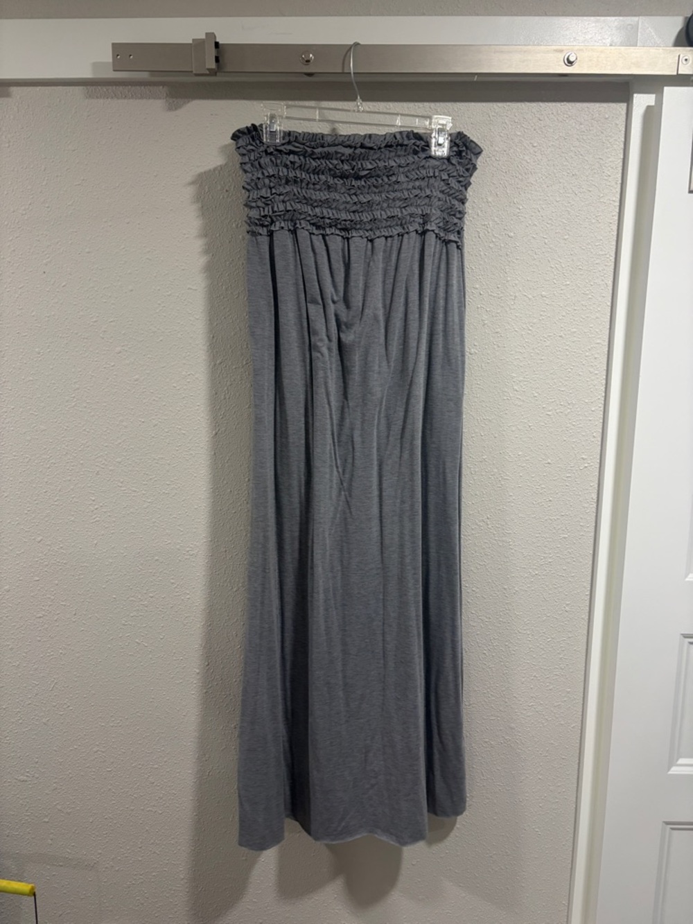 Xhilaration Strapless Gray Maxi Dress